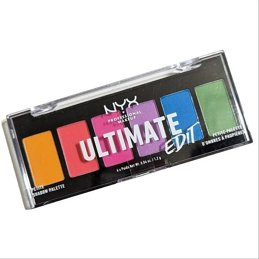 NYX PRO MAKEUP Ultimate Edit Petite Eye Shadow Palette, BRIGHTS USPP02